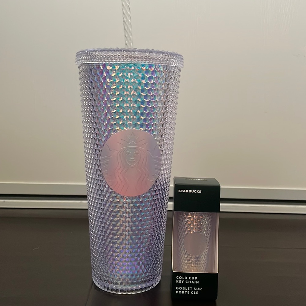 New Starbucks Studded Unicorn Tumbler and Keychain